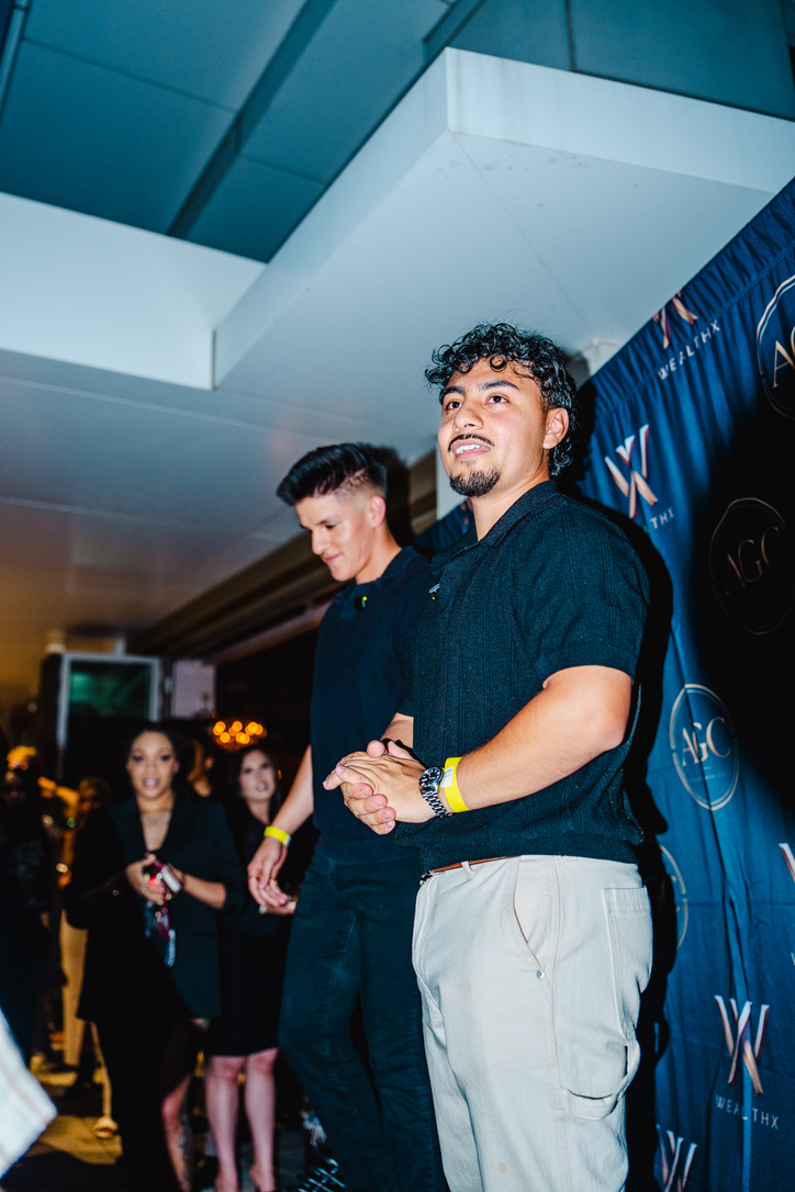 Justin Trevilla addressing guests at a WealthX ATL event